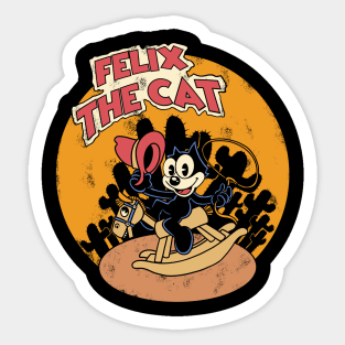 Cowboy Felix The Cat Sticker